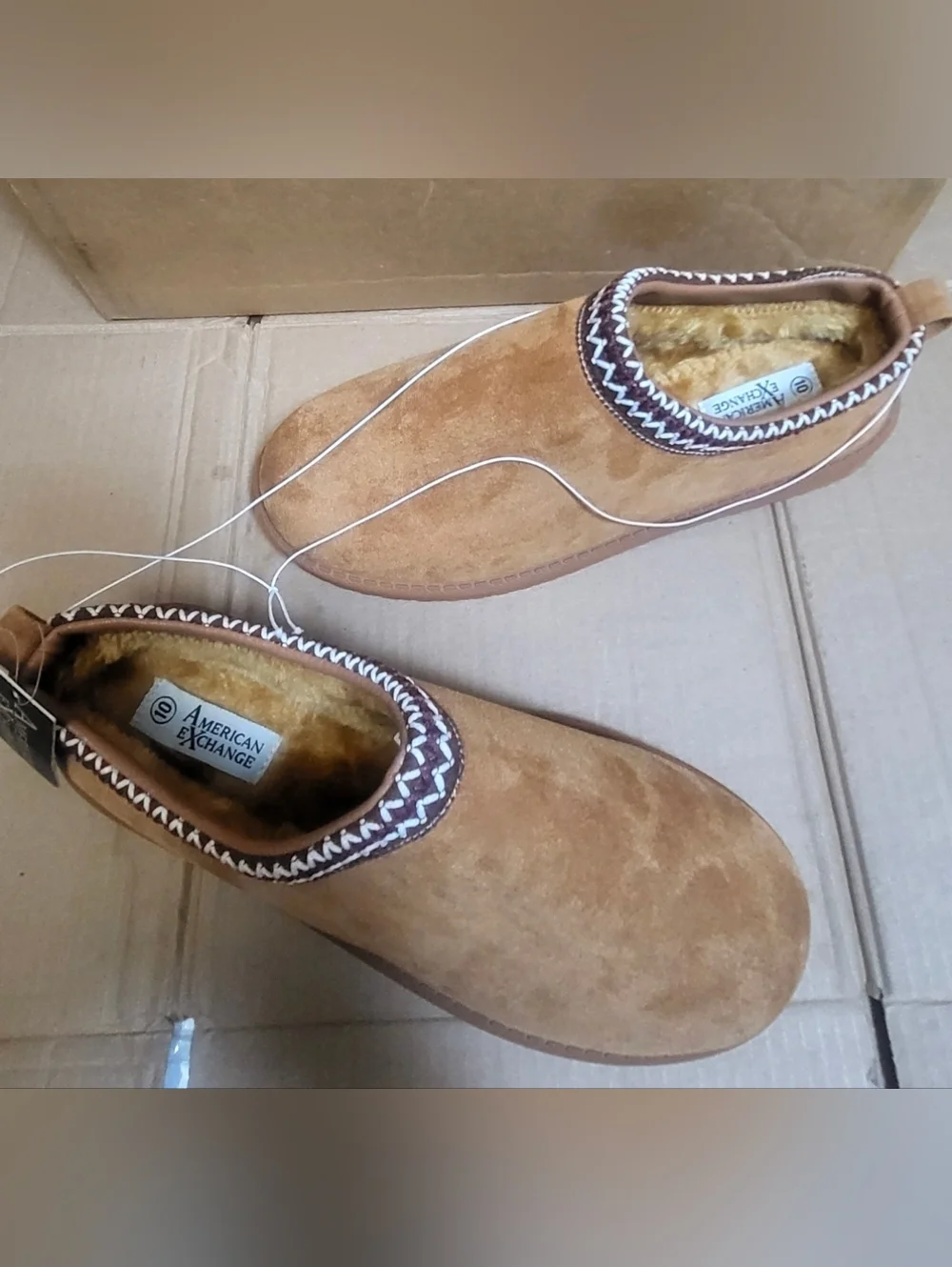 American Exchange Brown Slip-On Clog Slippers Men Size 10 - Picture 3 of 9